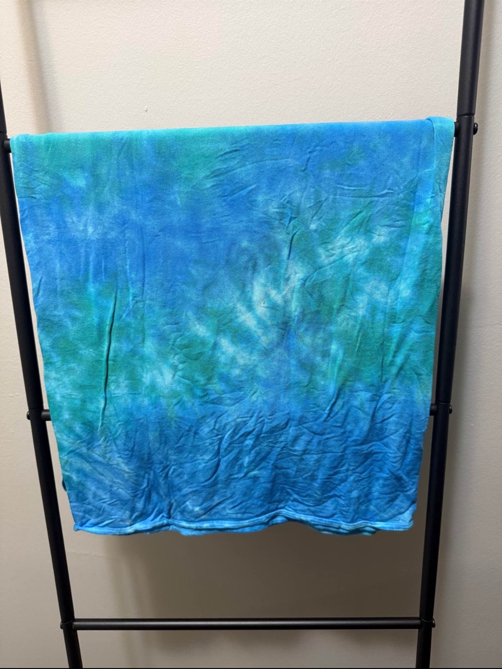 Lala hijabs | Blue & Green Tie-Dye Hijab - Lightweight Draped Scarf